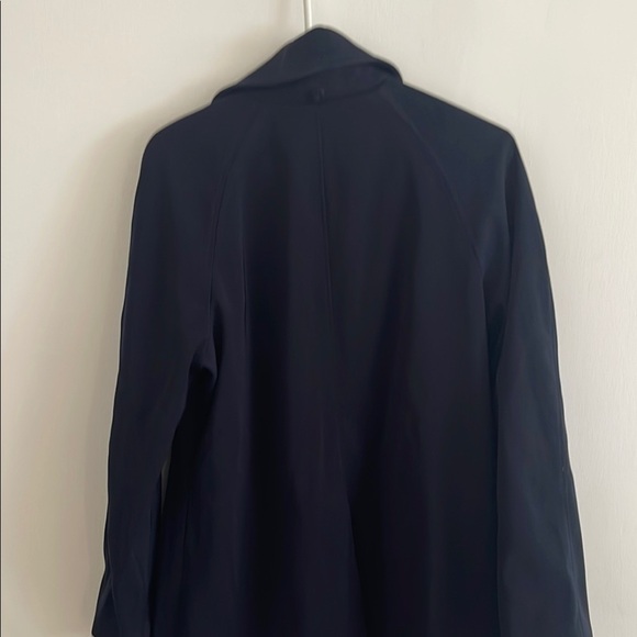 London Fog Blue Trench Coat with Structured Collar - Picture 3 of 7